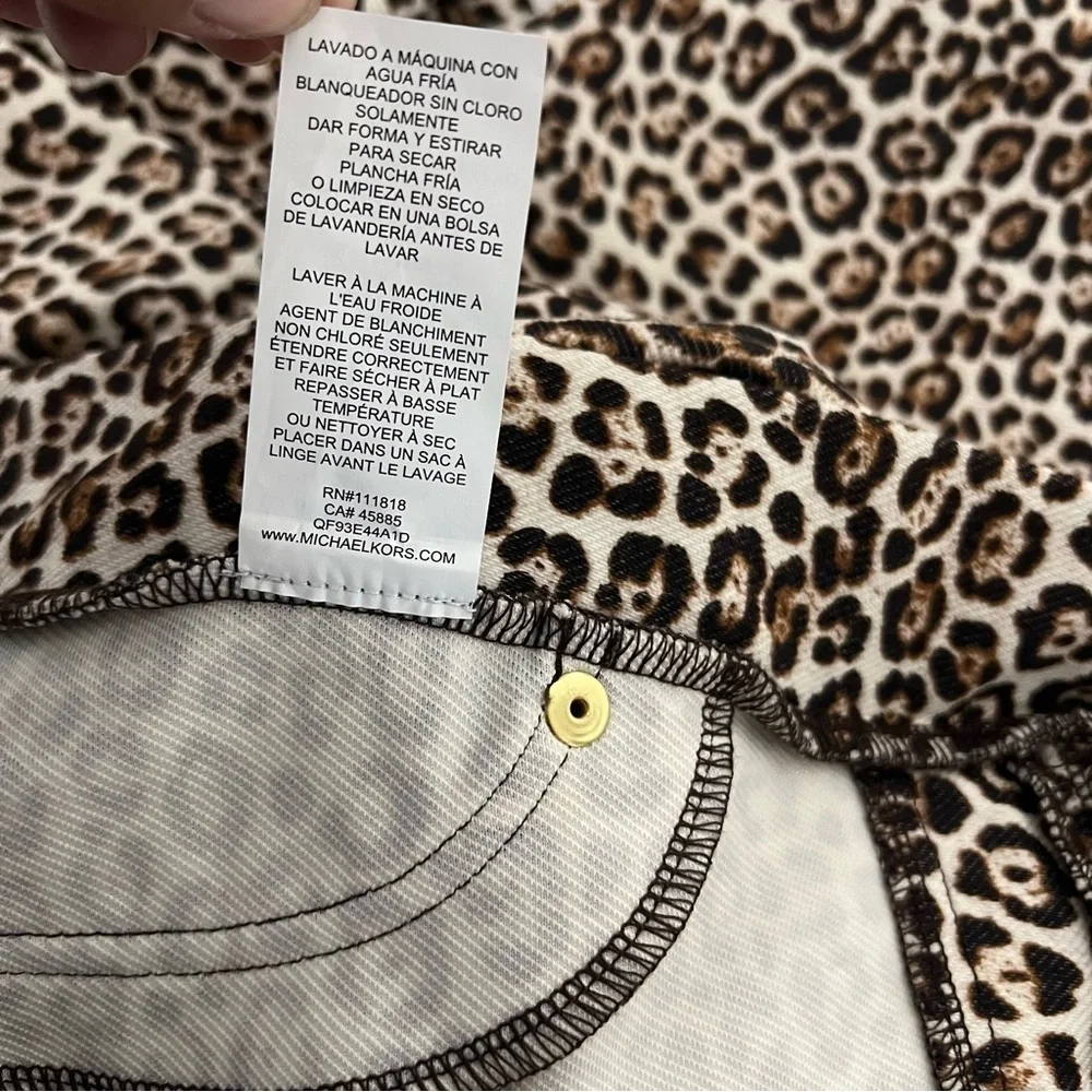 Michael Kors Women’s Leopard Print Black/Brown Jeggings Business Casual EUC